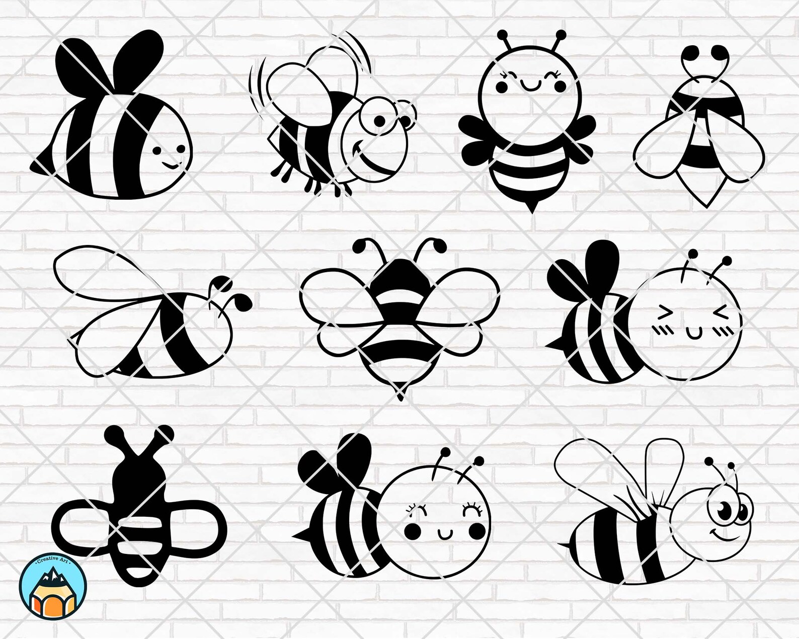 Download 10 Bee Designs Bee Bundle svg Honey svg Bumblebee svg Bee | Etsy