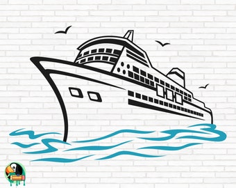 Cruiseschip SVG, Cruise vakantie svg, Schip svg, Jacht svg, Boot svg, Cruiseschip Vector, Cut Files, Cricut, Png, Svg