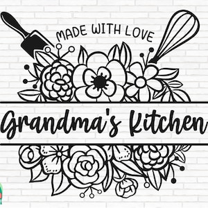 Omas Küche Zeichen SVG, Küche Zitate SVG, Küche Schürze SVG, Küche Königin SVG, Omas Küche Cut Dateien, Cricut, Png, svg