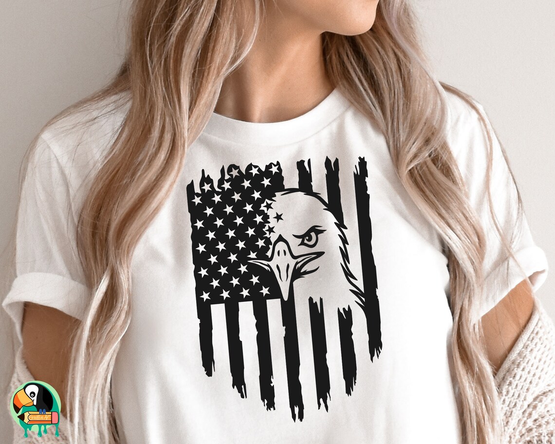 Patriotic Eagle Flag SVG, American Flag Svg, USA Flag Svg, 4th July Svg ...