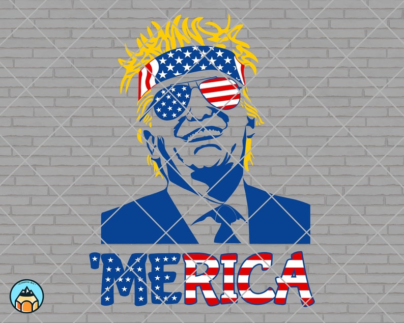 Merica svg Donald Trump svg Trump svg American Flag svg Patriotic Trump Merica svg 4th of july Trump 2020 svg Trump Sunglasses