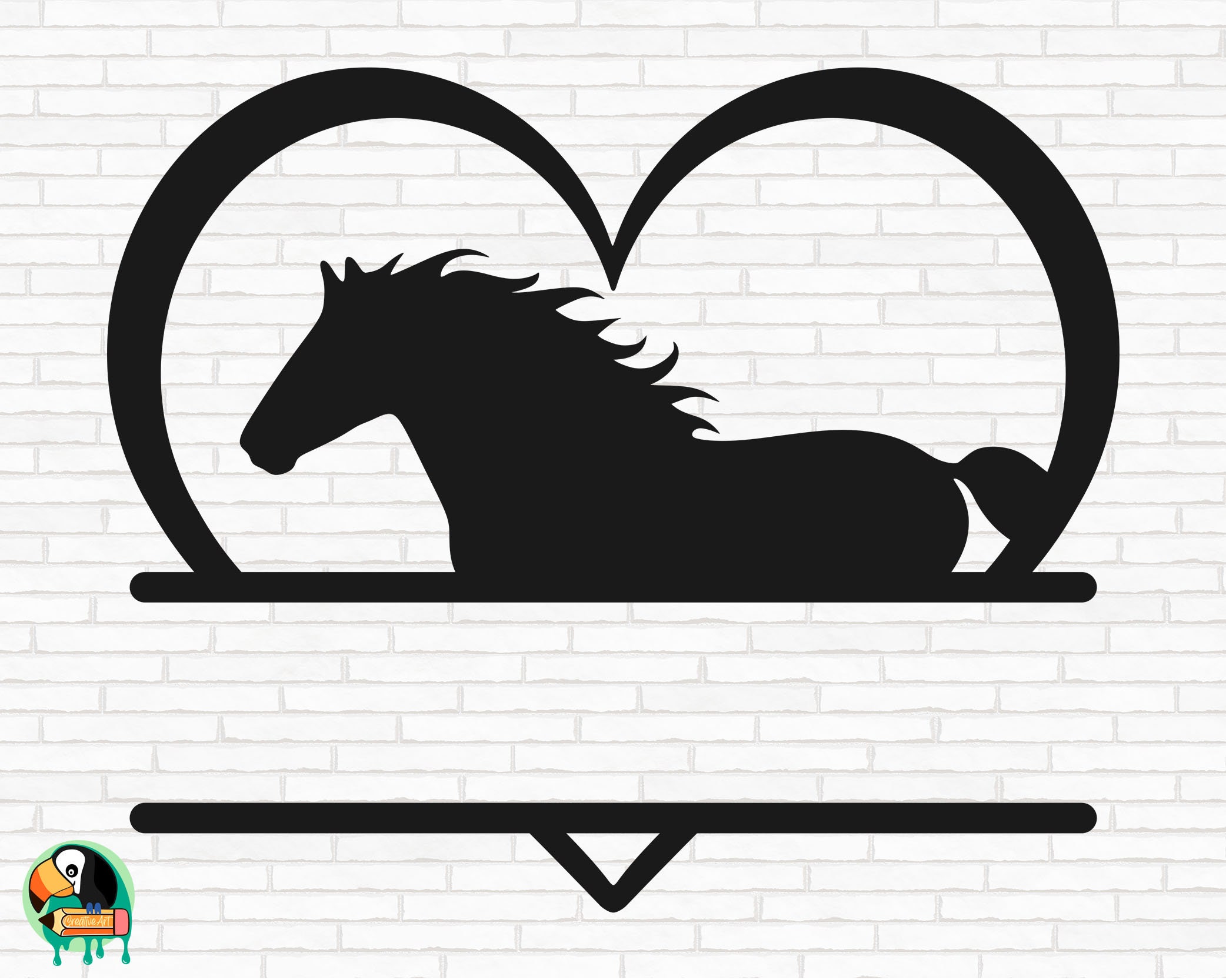 Horse Heart SVG, Horse SVG, Horse Heart Silhouettes SVG Cut Table