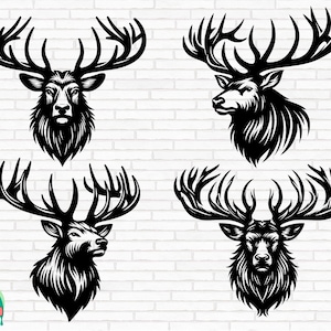 Deer Head SVG, Buck Head svg, Deer Bundle svg, Deer Head Png, Deer Hunting svg, Hunting svg, Deer Vector, Deer Cut Files, Deer Cricut