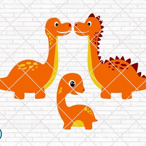 Carino Dinosauri Famiglia Svg, Dinosauro Bambino Svg, Papà Mamma Dinosauro, Dinosauro Svg, Dino Clipart, Dino Fossil Compleanno Festa, Dinosauro Carino