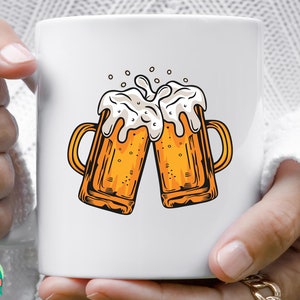 Beer Cheers SVG, Beer Mug Svg, Beer Glass Svg, Beer Svg, Alcohol Svg, Beer Clipart Svg, Beer Vector Svg, Cut Files, Cricut, Png, Svg image 3