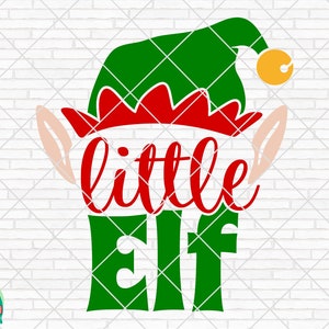 Little Elf svg, Christmas Sign svg, Christmas Quotes svg, Christmas svg, Winter svg, Christmas Decor svg, Cut File, Cricut, Silhouette, PNG