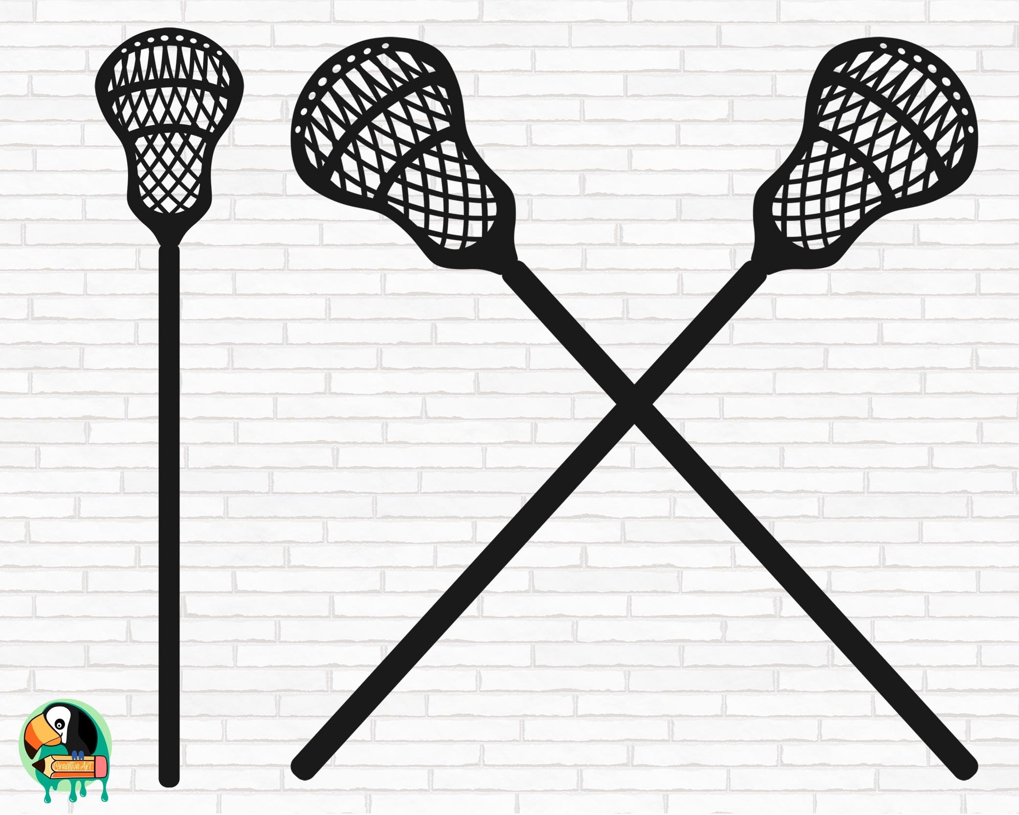 Exy \ Lacrosse sticks (black netting) Art Print for Sale by