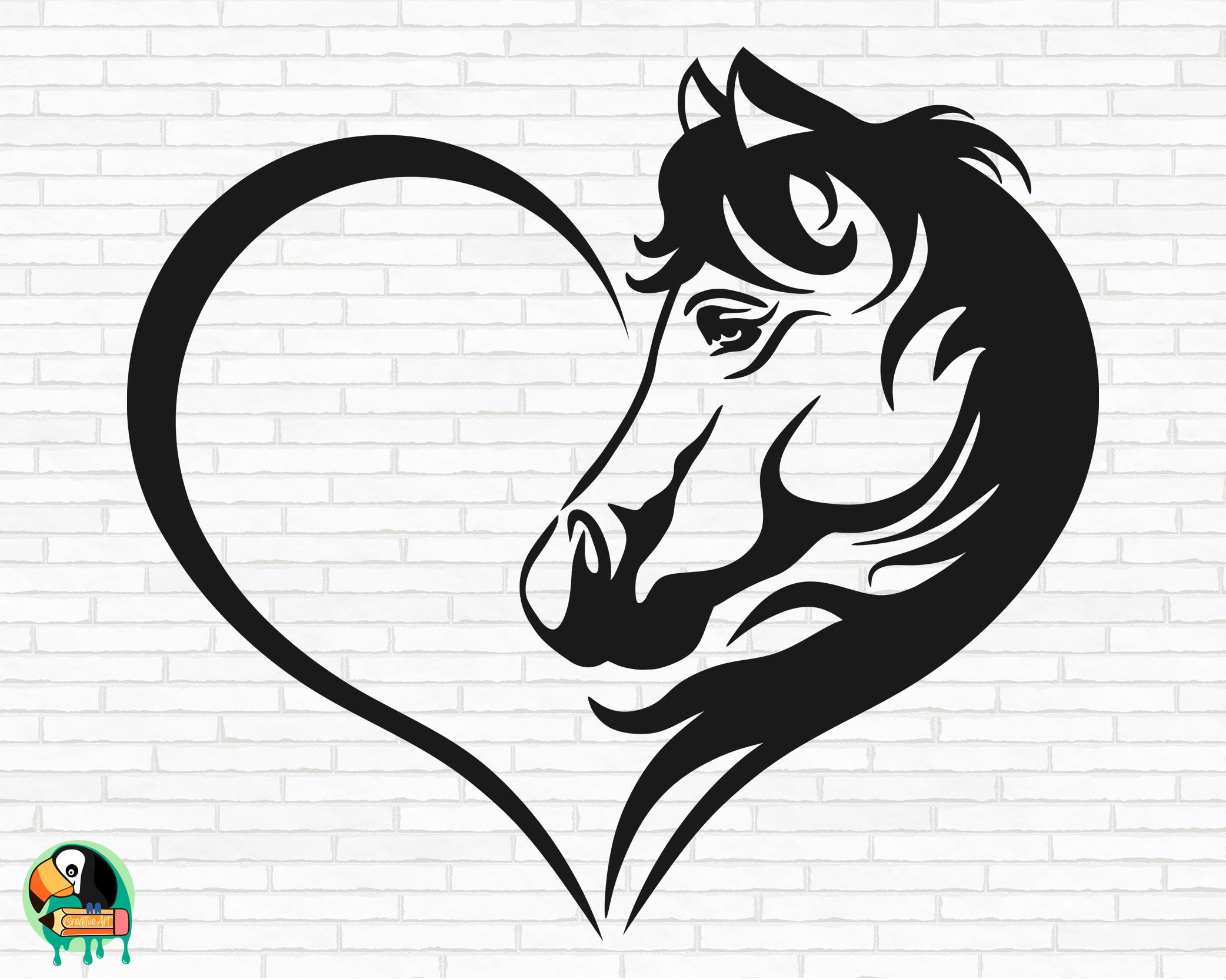 Horse Heart SVG Horse Head Svg Horse Svg Beautiful Horse - Etsy Canada
