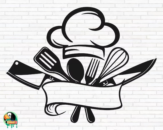 Chef Logo SVG, Restaurant Logo Svg, Cooking Svg, Chef Svg, Chef Logo Cut Files, Cricut, Silhouette, Png, Svg