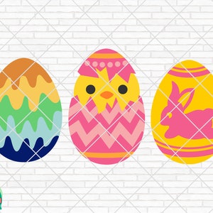 Oeufs de Pâques SVG, Easter Svg, Spring Svg, Easter Design for Shirts, Easter Quotes, Easter Cut Files, Cricut, Silhouette, Png