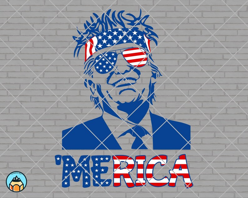 Merica svg Donald Trump svg Trump svg American Flag svg Patriotic Trump Merica svg 4th of july Trump 2020 svg Trump Sunglasses