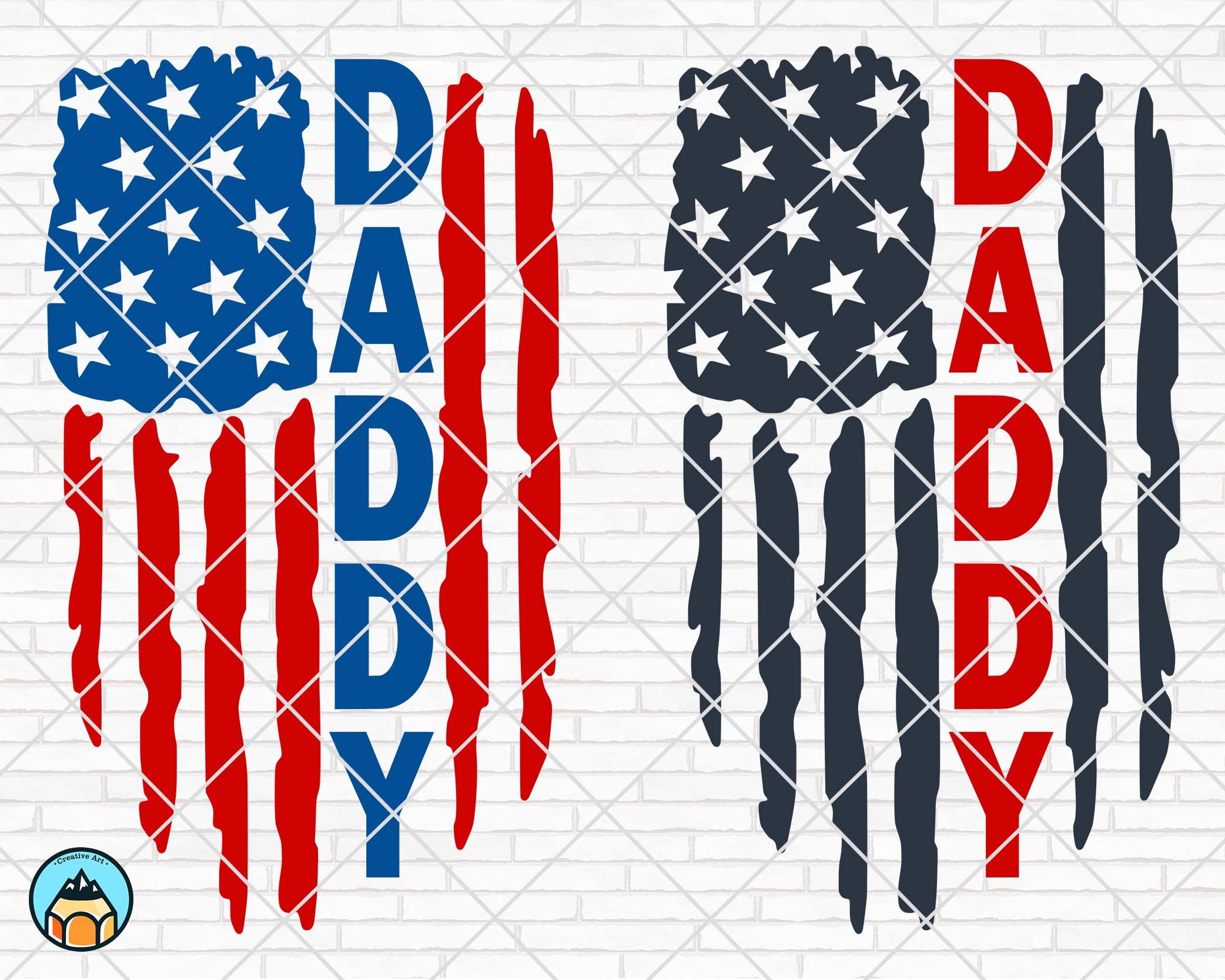Daddy USA Flag svg Father's Day svg Daddy svg USA Flag | Etsy