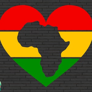 Africa Heart SVG, Juneteenth svg, Black History svg, Black Lives Matter svg, African American svg, Blm svg, Cut Files, Cricut, Png, Svg