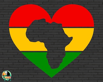 Africa Heart SVG, Juneteenth svg, Black History svg, Black Lives Matter svg, African American svg, Blm svg, Cut Files, Cricut, Png, Svg