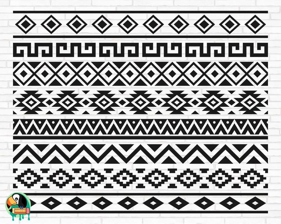 Aztec Pattern SVG, Border Svg, Tribal Svg, Indian Svg, Aztec Print Svg ...