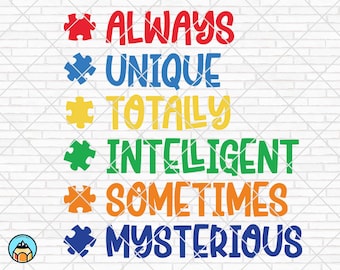 Autismpussel Svg, Medvetenhetssvg, Autismsvg, Autismmedvetenhetssvg, Autismkärlekssvg, Autismmammasvg, Klippfiler, Cricut, Silhuett, PNG
