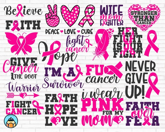 Breast Cancer SVG Bundle Cancer SVG Cancer Awareness 