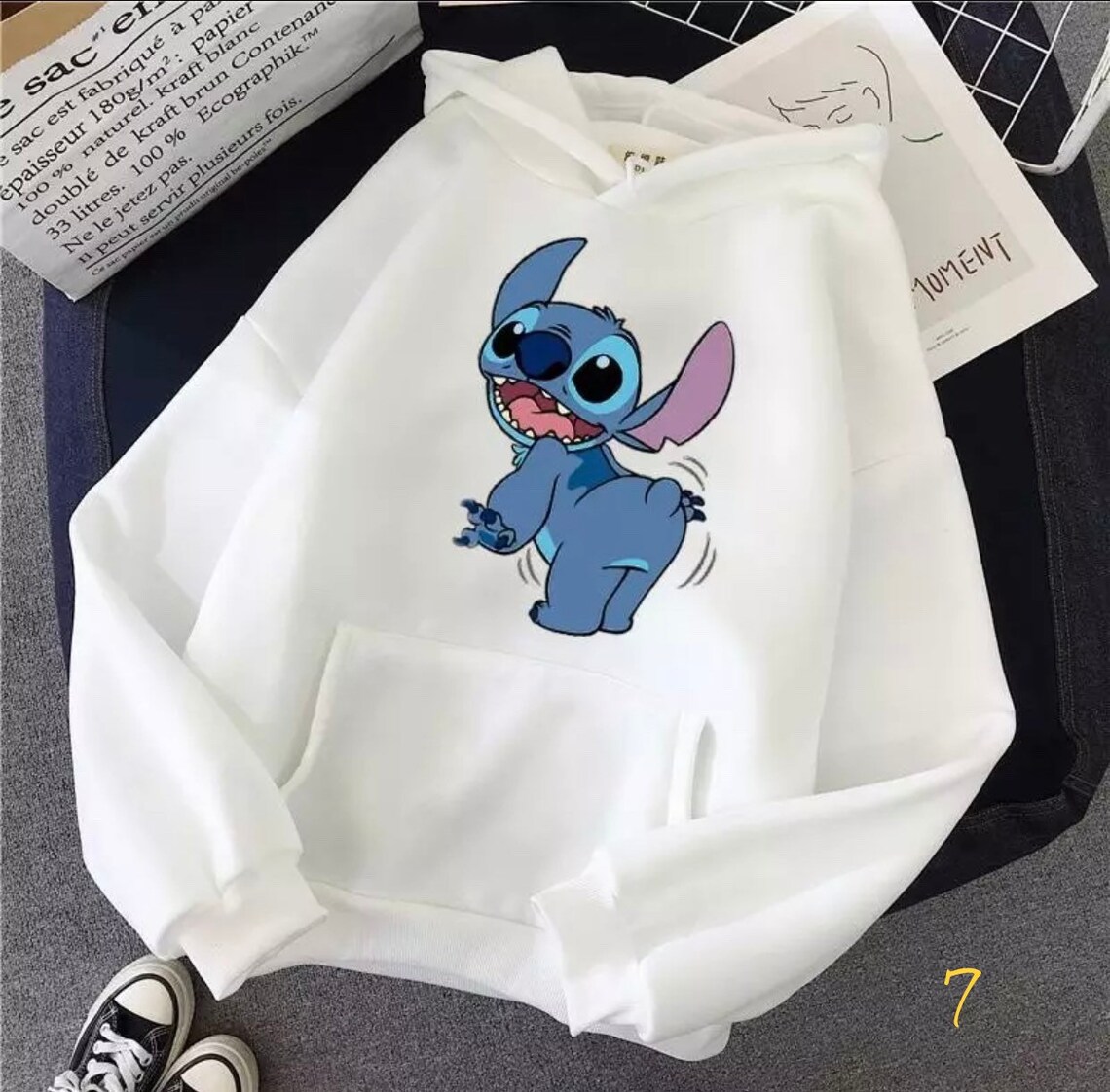 Disney Stitch Hoodies Women Pullovers Cute Casual Tops ONeck Etsy
