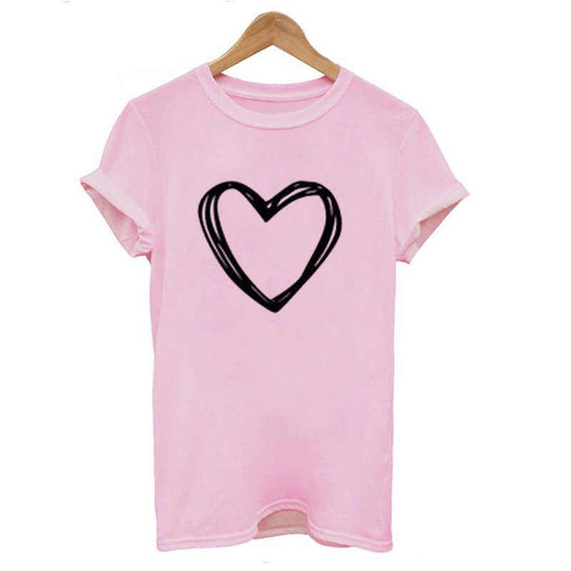 T-shirt Summer Heart Fashion Style Casual T-shirt Woman Funny - Etsy