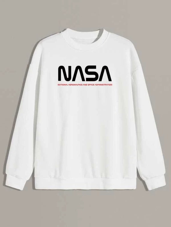 New Sweatshirt Nasa Clothing White Long 