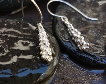 Boucles D'oreilles Pendantes Boho En Argent 925, Forme Goutte/feuille - Neuf Sans Emballage
