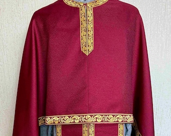 Easter Greek Orthodox Vestments with gold minimal style embroidery, Custom priest apparel, Easter holiday vestments, Gift for Father
