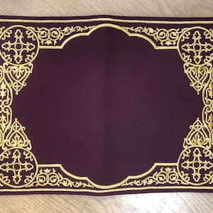 Altar Cloth Embroidered with Crosses, Christian pattern tablecloth, Small altar napkins, Easter gift napkin, Holy table napkin Ready to ship