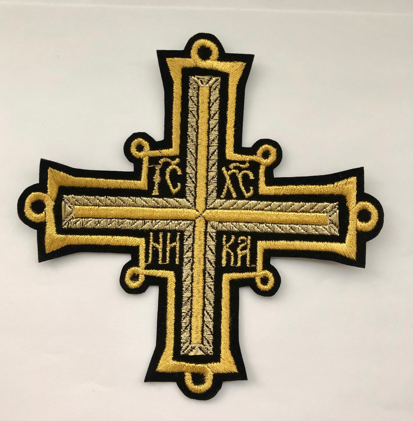 Christian cross ICXC NIKA patch 16.5 cm vestment appliqué Etsy