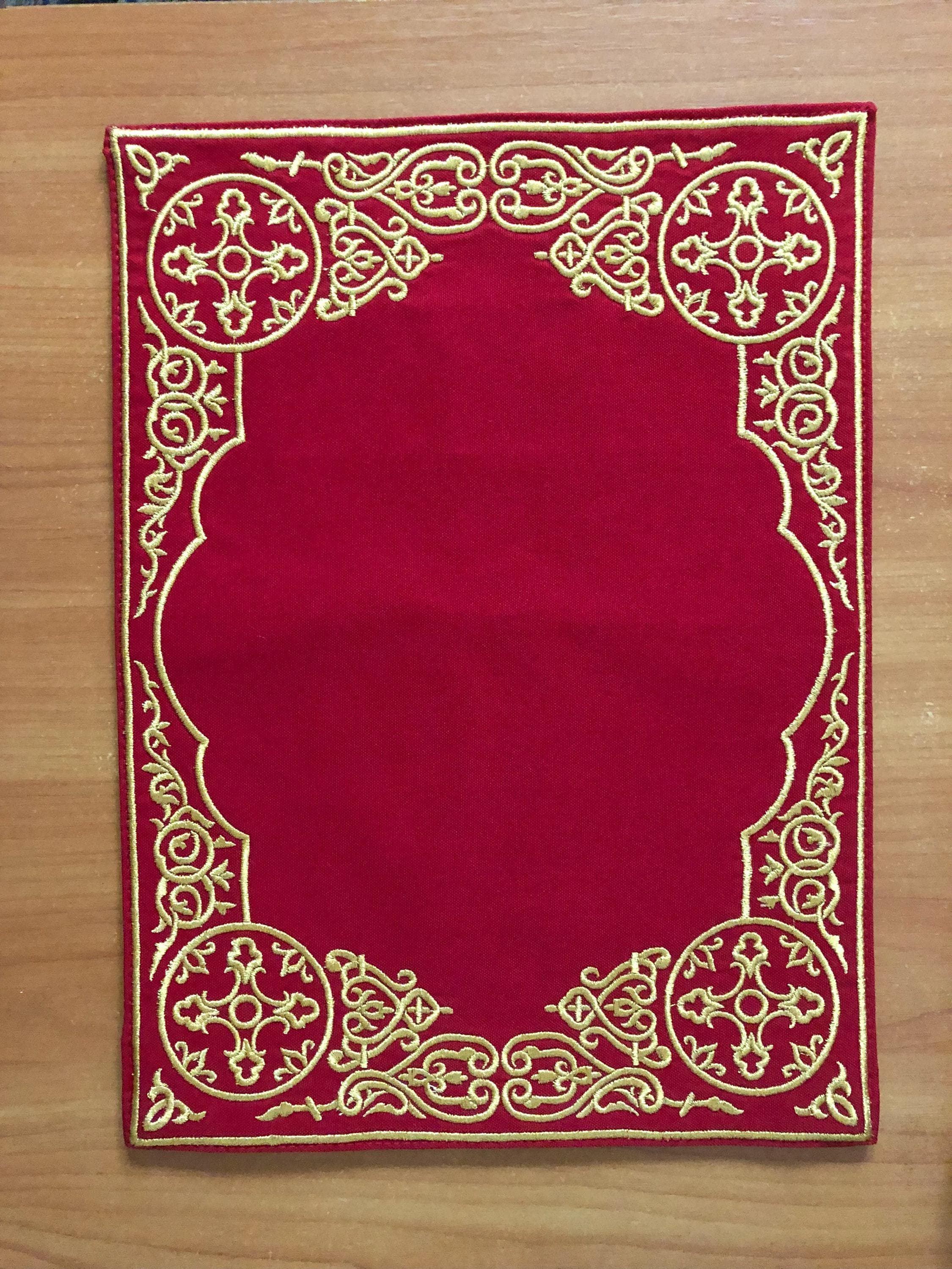 Altar Cloth Embroidered With Crosses, Christian Pattern Tablecloth ...