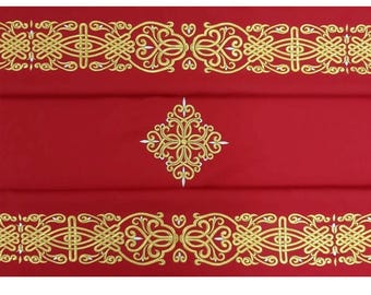 Top Covering for Holy Table, Gabardine Holy Table Orthodox Altar Cloth, Moire Christian Table Cover, Velvet Coverings, Satin Altar Cloth
