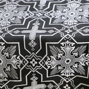 Holy Table Cover, Brocade Fabric & Metallic Galloon, No Fringed No Lined, Christian Table Cover, Any Color Size Available to Order