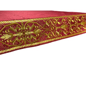 Embroidered Tablecloth Altar Covering, Holy Table Orthodox Altar Cloth, Christian Table Cover, Available to Order