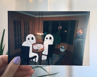 Ouija Board Ghost Drawing - 6x4 Inch Print