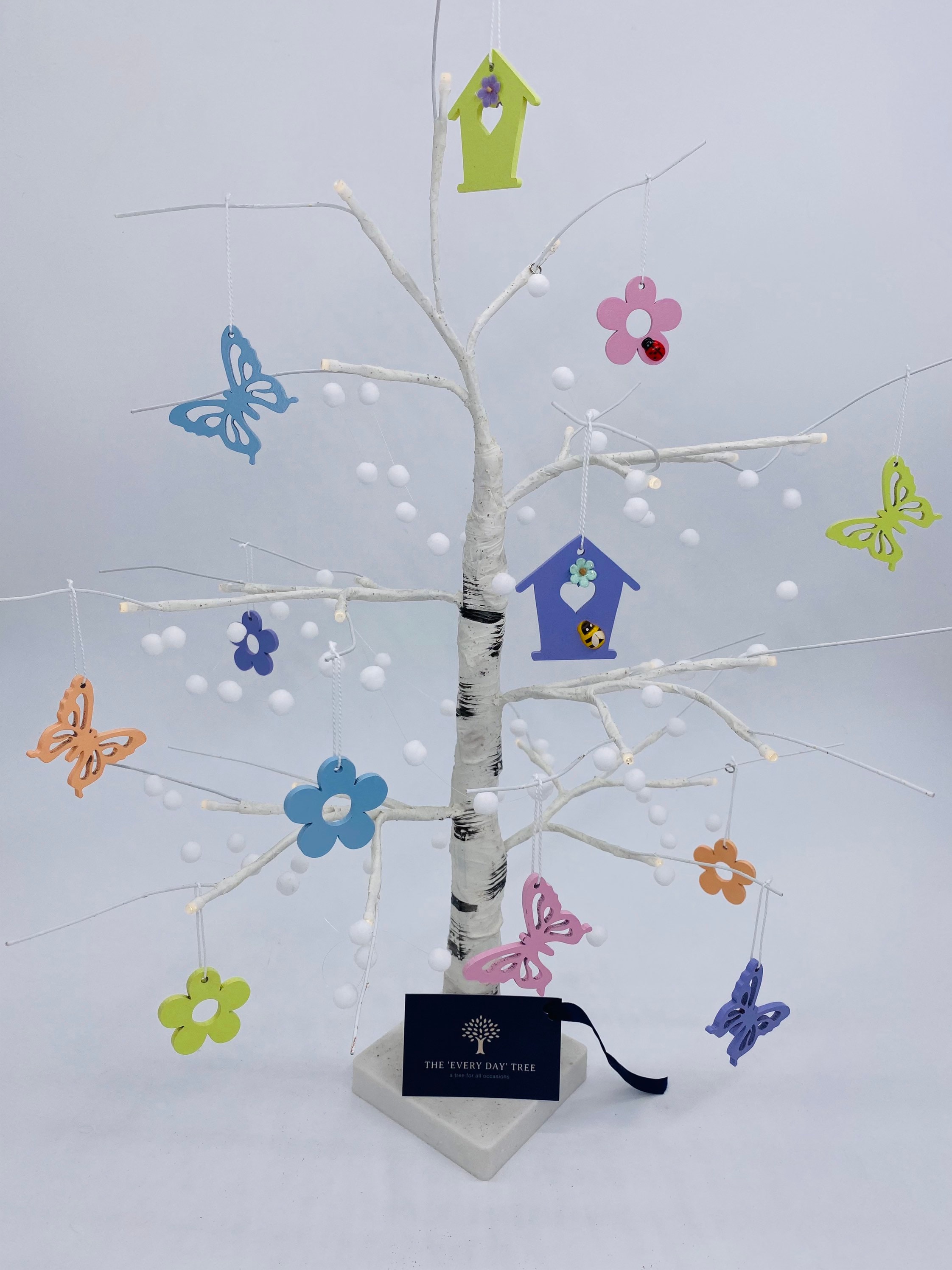 Spring Tree With 12 Painted Wooden Decorations | Etsy UK