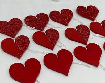 Valentines set with classic red hearts - no tree