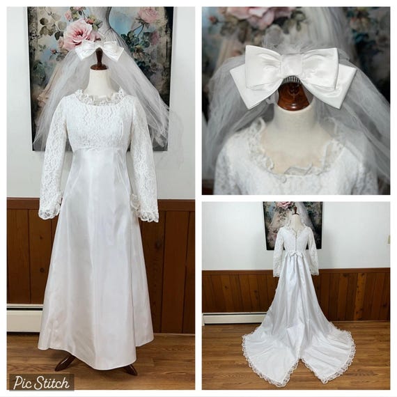 Beautiful Vintage 1960s/70s Cole of Columbus Wedding Gown Veil