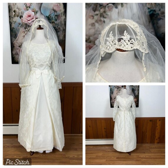 Vintage lace wedding veil - Gem display picture 2