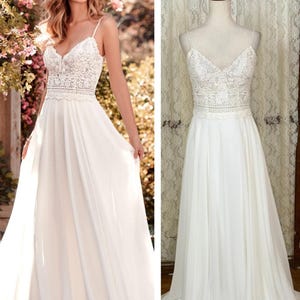 Gorgeous Rebecca Ingram “Juniper” Chiffon Wedding Gown