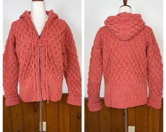 Amazing Vintage Y2K Ande Wear Ecuadorian Honeycomb Knit Sweater Coat!