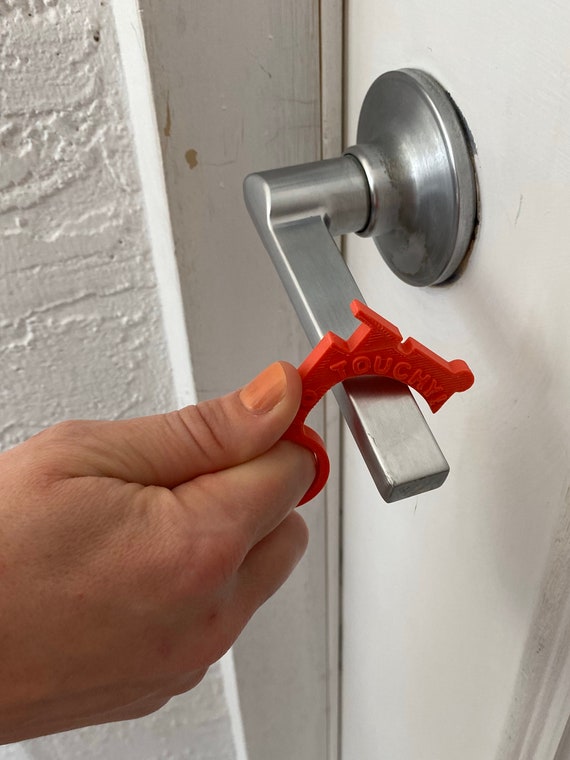 No Touch Door Opener Keychain Social Distancing Tool Button Etsy