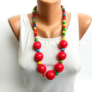 Chunky bead necklaces for women,Wooden bead necklace,Bold necklace,Wood necklace,Big Bold necklace,Long Wood bead necklace,Big bead necklace