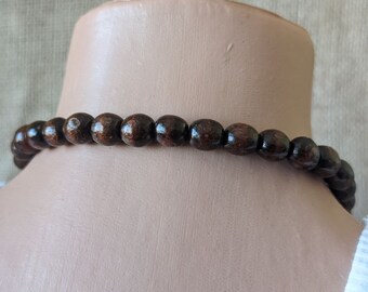 Collana Di Perline Di Legno Marrone,collana Di Perline Lunga,collana Di Perline Grosso,collana Di Perline Grandi,collana Di Perline Di Legno,collana Di Perline Grandi,gioielli Di Legno - Italia - Foto 6