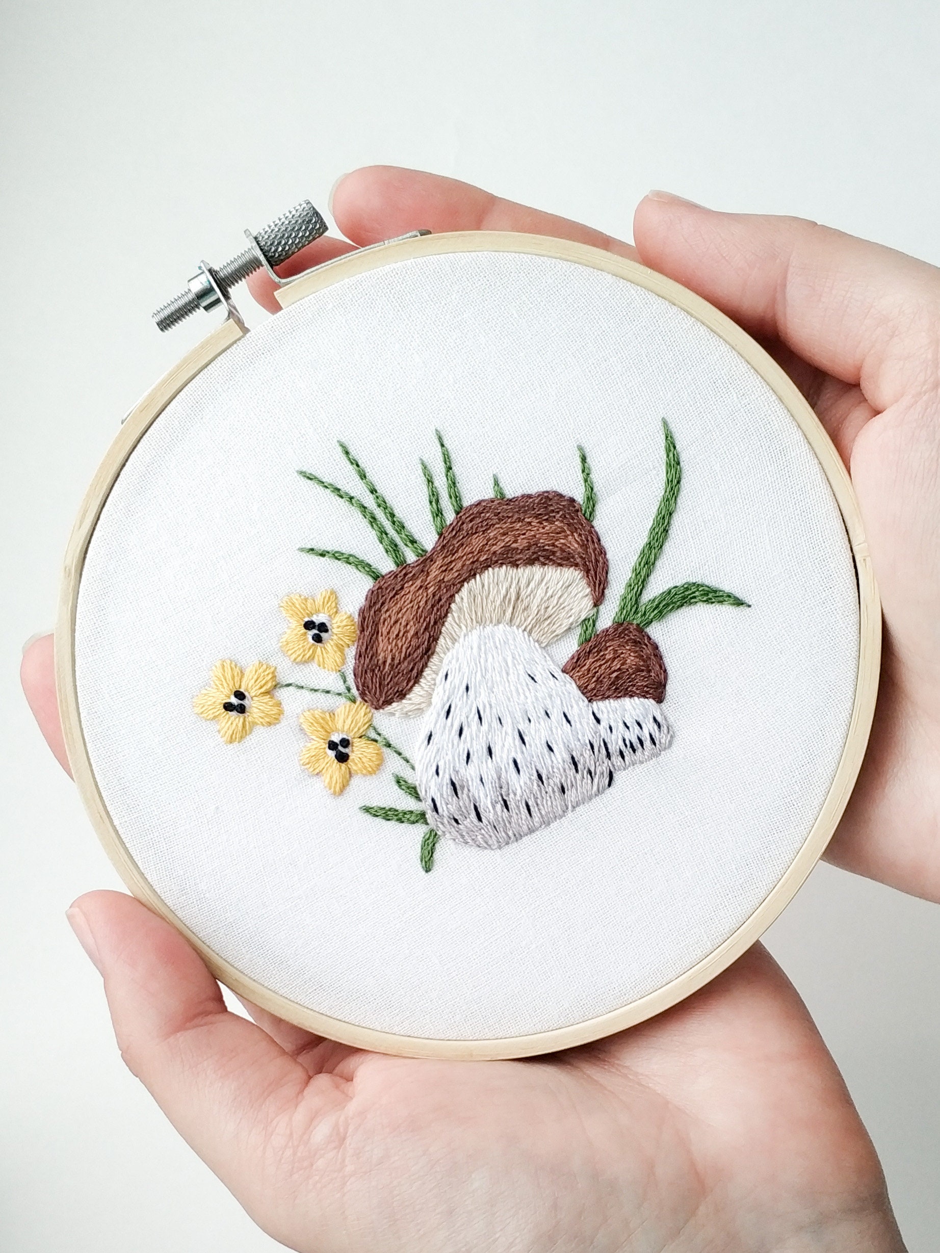 Mushroom embroidery pattern pdf diy embroidery hoop art  etsy