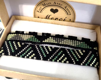Green Miyuki box - 2 bracelets