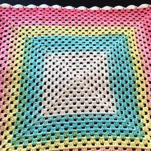 Handmade Crochet Baby Blanket: Multi-Color Nursery Decor