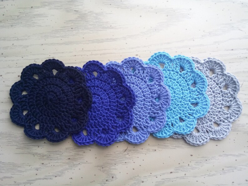 Crochet Coasters Crochet Coasterset of 4 Coaster Etsy