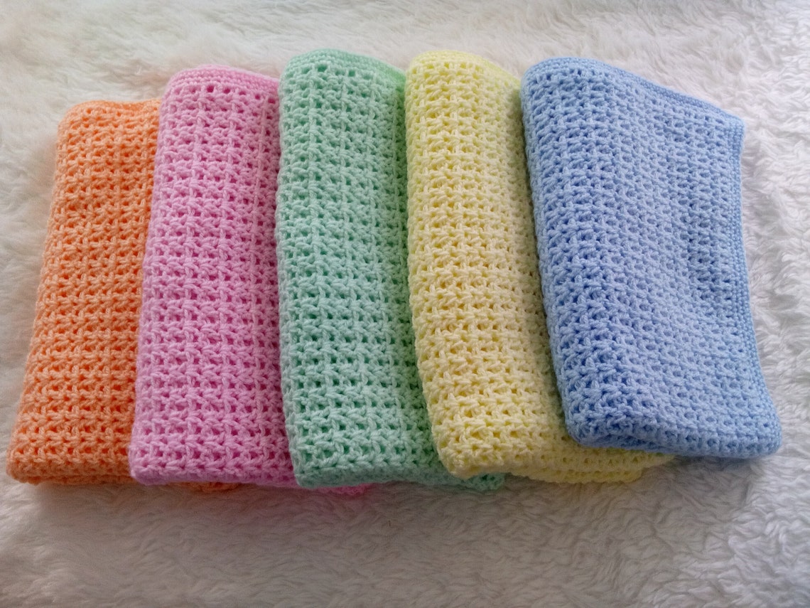 Crochet Baby Blanket,blue Blanket, Pink Blanket,yellow Blanket