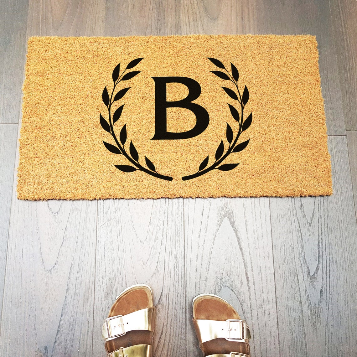 Custom Doormat Monogram Initial Doormat Last Name Initial Etsy