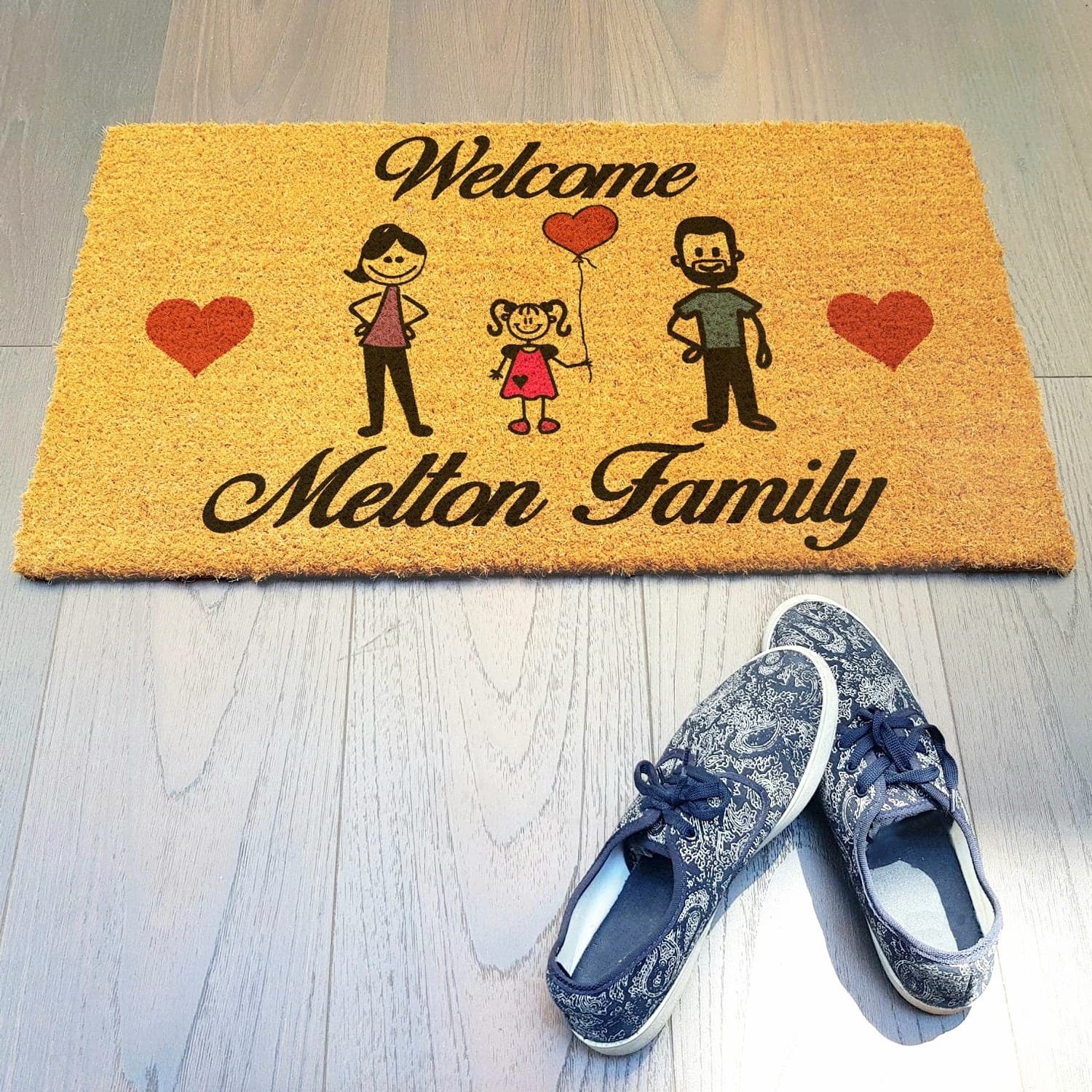 Colorful Doormats Custom Doormats Last Name Mat Etsy