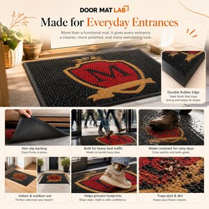 Custom Logo Doormat, Non-Slip Indoor Outdoor Mat image 4